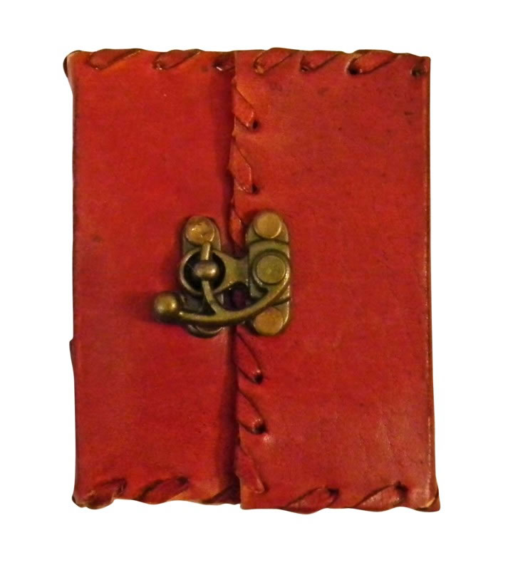 Leather Journal 4 x 3 inches with metal lock